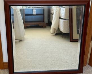 23 SquareWoodFramedBeveledMirror