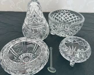 75 UniqueCrystalPearFootedBowlsAshtray