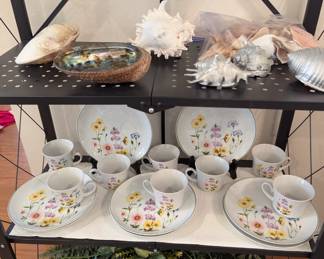 Shells have been sold. Vintage Luncheon Plate and Cups are still available.