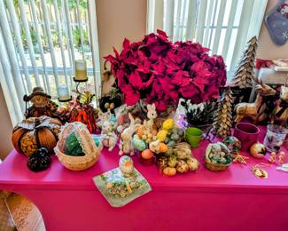 Holiday decorative items - Fall, Easter, Christmas.