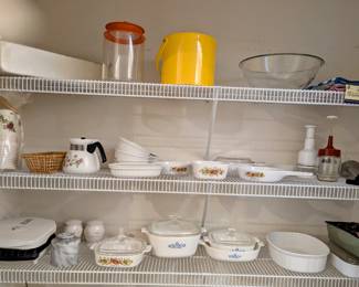 Pyrex, Corning, Tupperware - some of these items have been sold.
