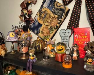 Tons of Halloween decorations