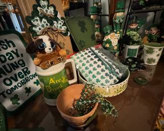 St. Patrick’s Day decorations and collectibles