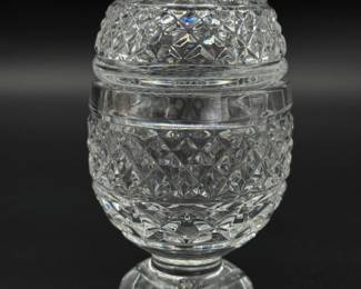 8 WaterfordCrystalStandingEggShapewLidSigned