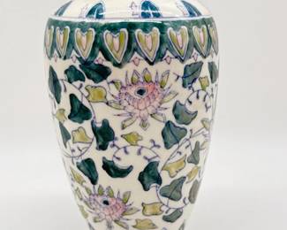 35 AsianPorcelainHandPaintedVase