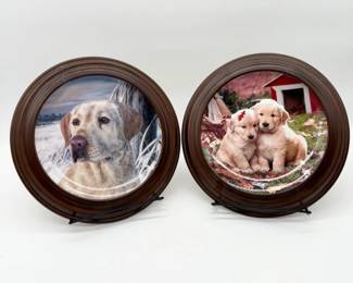 55 10WoodenFramedPlatesbyTheFranklinMintHeirloomCollection