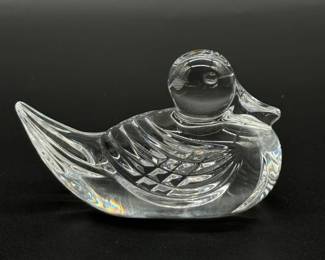 21 WaterfordCrystalDuckFigurineSigned