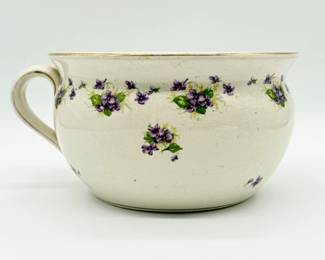 90 Large9VintageChinaBowlwVioletFlowerPatternGoldRim