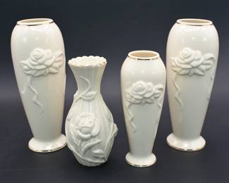 Lot of 4 Lenox vases
