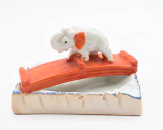 vintage porcelain elephant ashtray