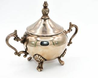 vintage silver plated sugar bowl