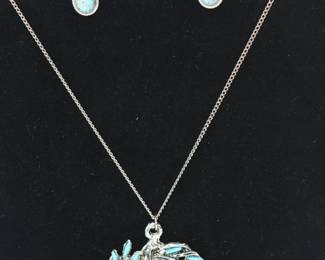 lot of faux turquoise jewelry 