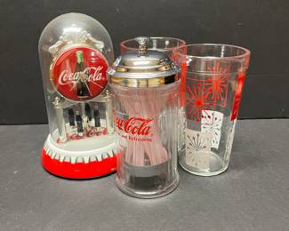 COKE CLOCK AND STRAW DISPENSER