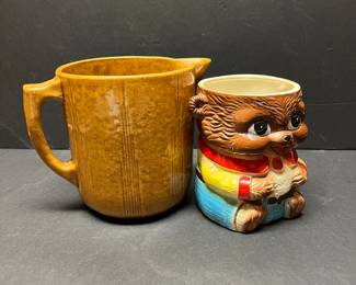 CERAMIC PITCHER AND COOKIE JAR