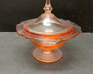 DEPRESSION GLASS CANDY DISH