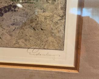 Framed & Matted Matterhorn in Switzerland Etching by Josef Eidenberger