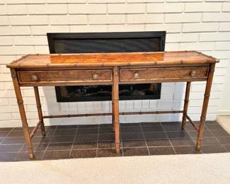 Faux Bamboo Hall Table