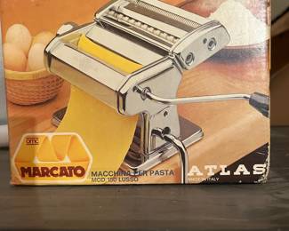 Marcato Atlas Model 150 Hand Crank Chrome Pasta Maker Machine
