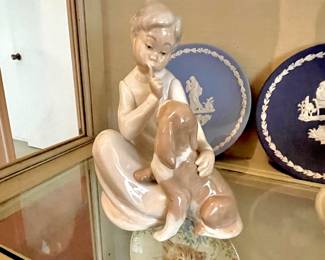 Lladro "Boy with Dog" Figurine