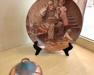 Navajo Etched Pottery Vase