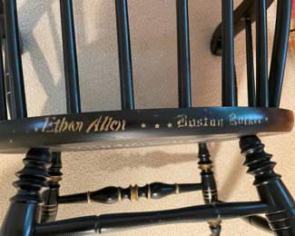 Ethan Allen Black Spindle Back Boston Rocker 