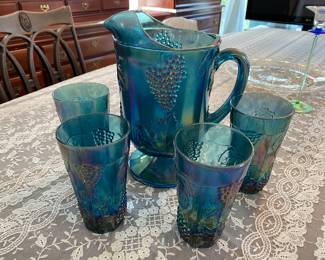 Peacock Carnival Glass