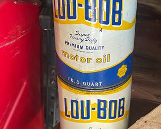 Old Lou bob oil cans.. full ! 