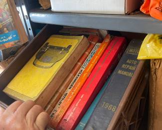 Vintage car manuals and repair books