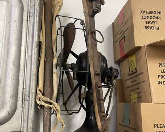 Vintage motorized fans and seeder 