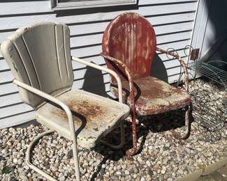 Old metal chairs 