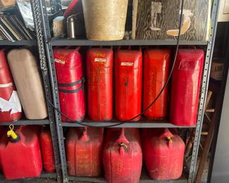 Various gas cans 