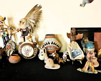 Native American hand made decor and pottery