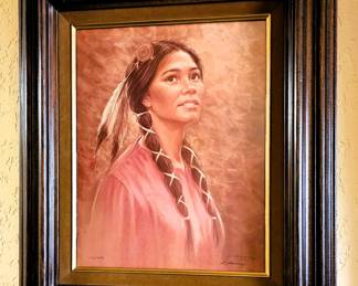 Beautiful Native American woman fine art