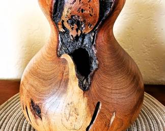 Wood vase