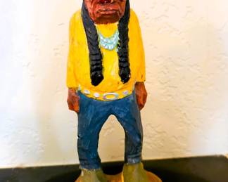 Hand sculpted Native American man