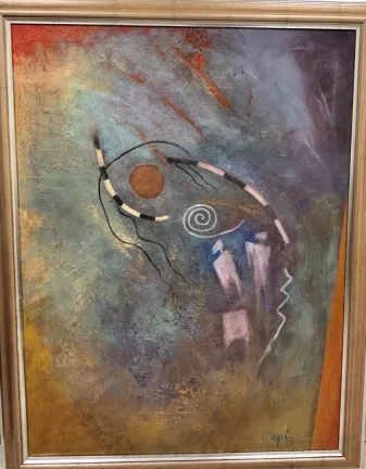 01 Aztec Moon 93 Painting By Capiz