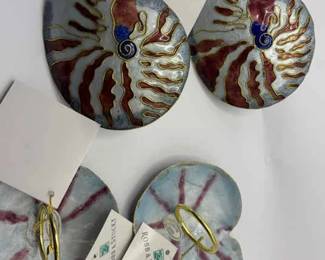Robb Stucky Shell Napkin Ring Holder Set Of 4, Napkin Set