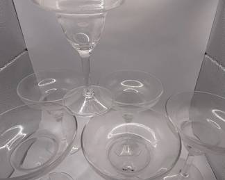 Lot Of 6 Plastic Margarita Glasses