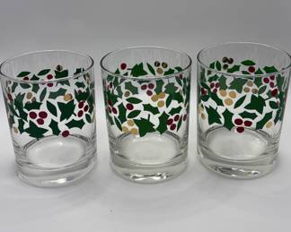 Mistletoe Glassware Set Of 12 Santa Plate