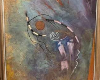 01 Aztec Moon 93 Painting By Capiz