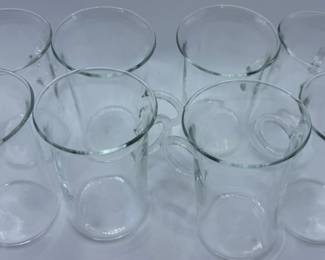 Lot Of 8 Glass Teacups
