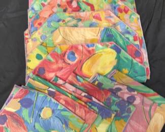 12 Piece Placemat And Napkin Set Floral