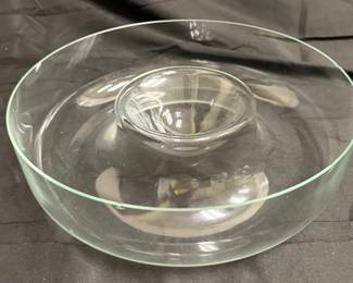 Princess House Glass Chip And Salsa Bowl