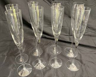 Lot Of 8 Talk Champagne Wine Glasses Flutes