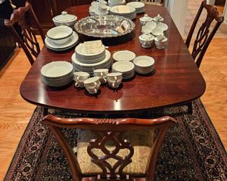 Dining table, 6 chairs 