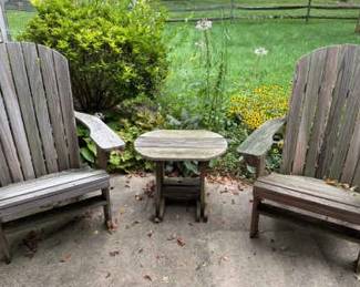 Wood Adirondak Chairs Table