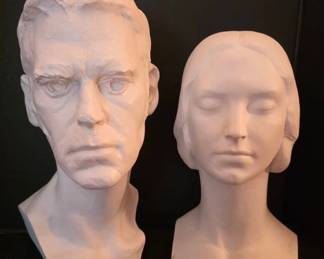 Man Woman Foam Head Busts