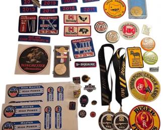 Shooting Competition Patches, Pins, Medals