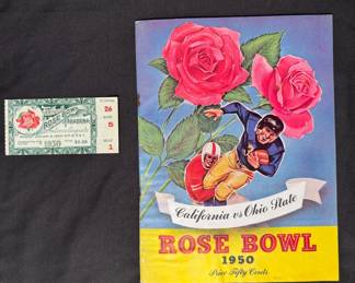 1950 Rose Bowl Program Ticket Stub