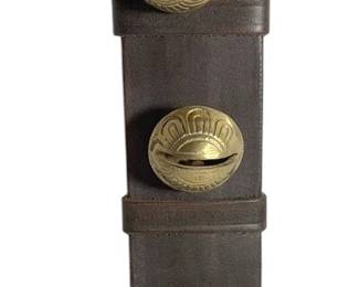 Vintage Brass And Leather Sleigh Bells